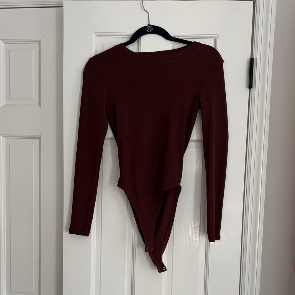 Zara Deep Brown Long Sleeve Bodysuit